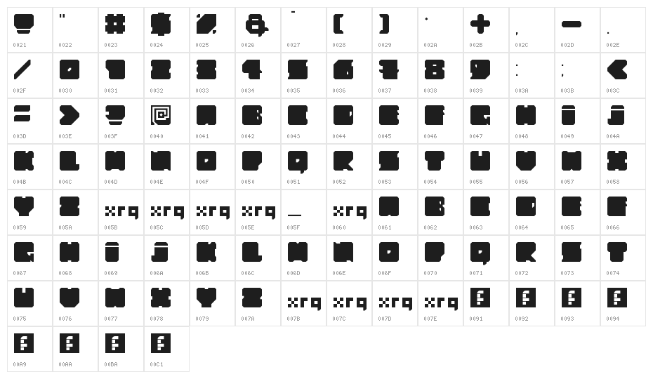 Fat Ass  Regular Character Map