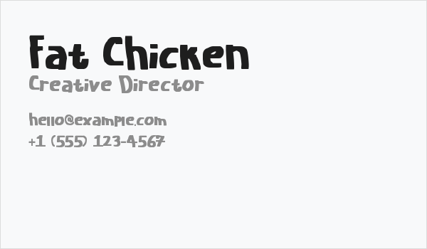 Fat Chicken Business Card