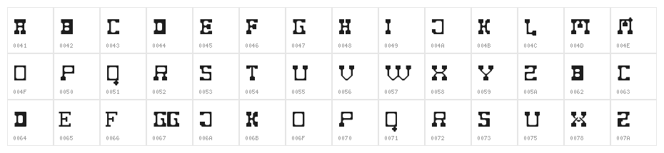 Fat Cowboy Regular Character Map