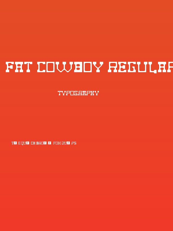 Fat Cowboy Regular Poster