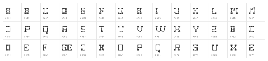 Fat Cowboy SQUARE Regular Character Map
