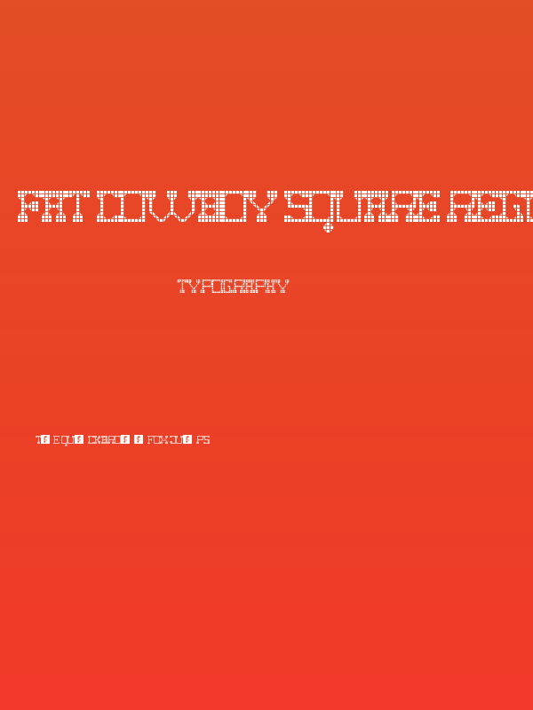 Fat Cowboy SQUARE Regular Poster