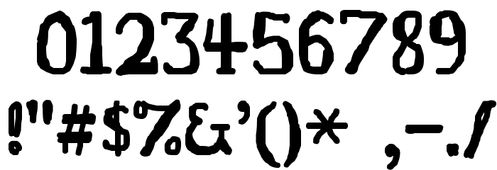 Fat Finger Font OTHER CHARS