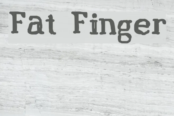 Fat Finger Example 1