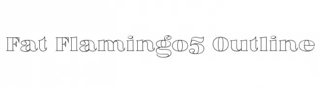 Fat Flamingo5 Outline  नि: शुल्क फ़ॉन्ट्स डाउनलोड