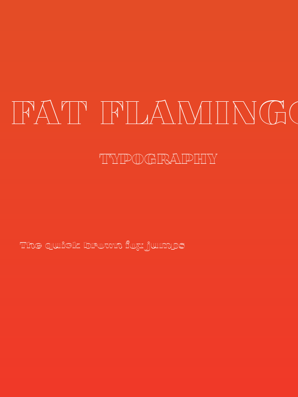 Fat Flamingo5 Outline Poster
