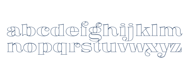 Fat Flamingo5 Outline Lowercase