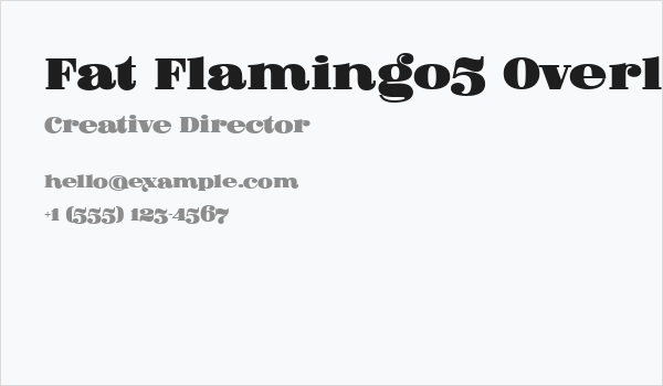 Fat Flamingo5 Overlay Business Card