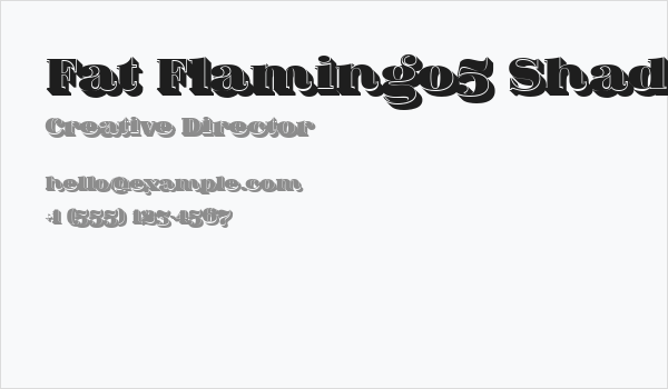 Fat Flamingo5 Shadow Fill Business Card