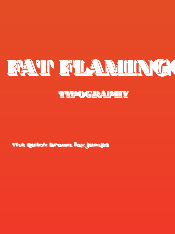 Fat Flamingo5 Shadow Fill Poster