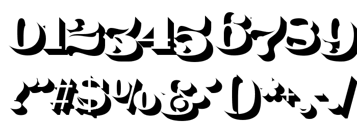 Fat Flamingo5 Shadow Font OTHER CHARS