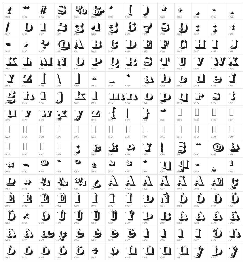 Fat Flamingo5 Shadow Character Map