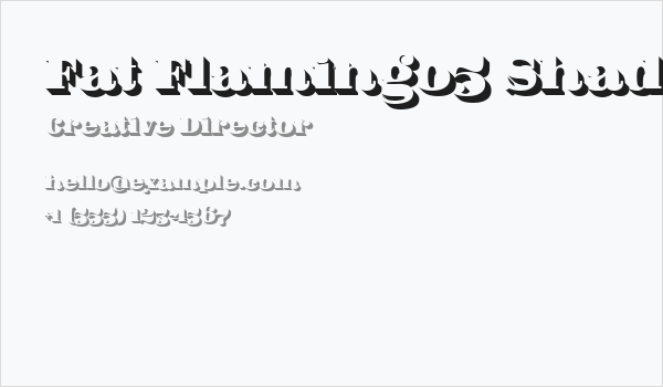 Fat Flamingo5 Shadow Business Card