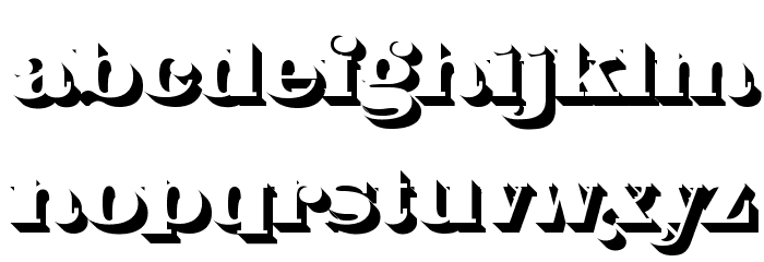 Fat Flamingo5 Shadow Font LOWERCASE
