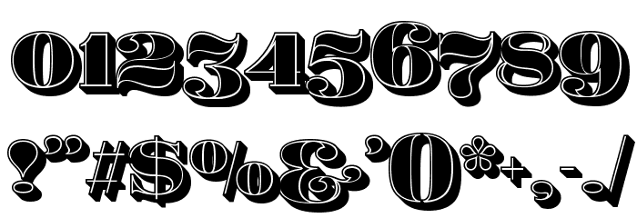 Fat Flamingo5 Side Fill Font OTHER CHARS