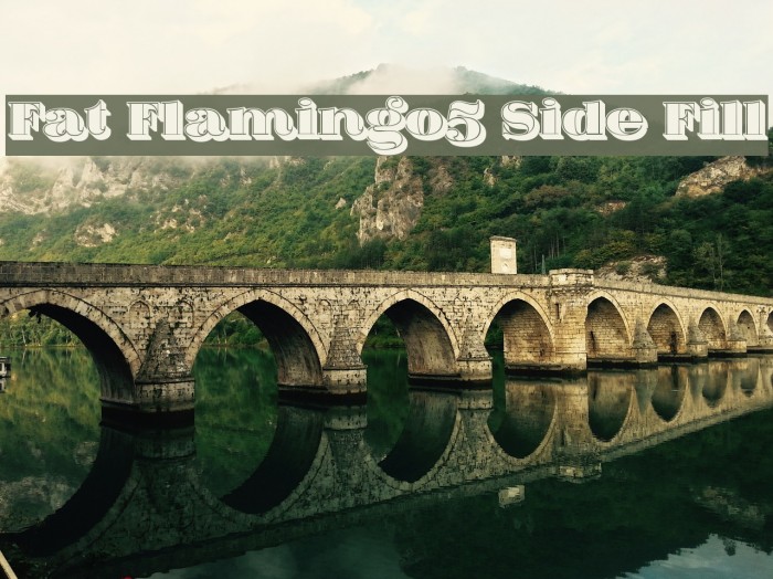 Fat Flamingo5 Side Fill Font examples