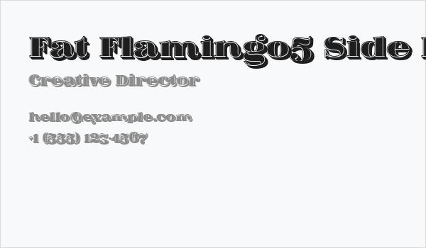 Fat Flamingo5 Side Fill Business Card