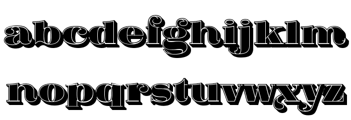 Fat Flamingo5 Side Fill Font LOWERCASE