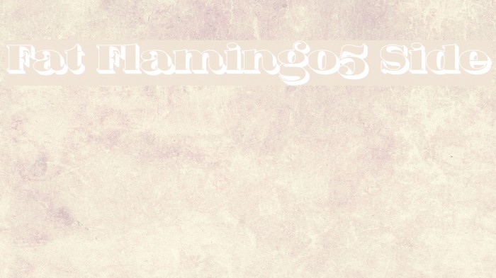 Fat Flamingo5 Side Font examples