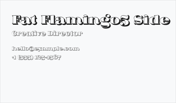 Fat Flamingo5 Side Business Card
