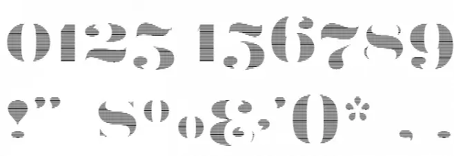 Fat Flamingo5 Stripes Font OTHER CHARS