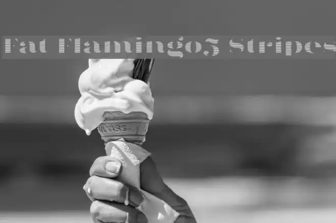 Fat Flamingo5 Stripes Font examples