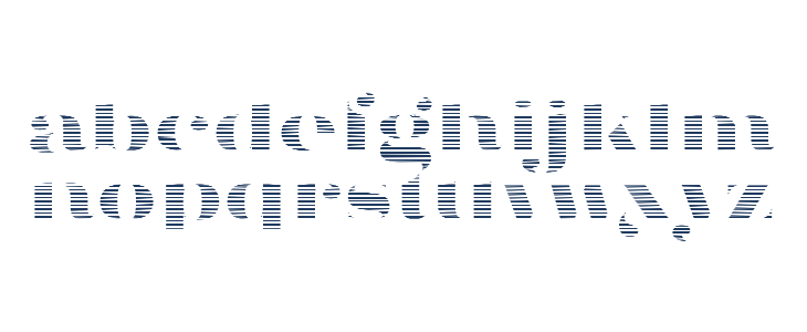 Fat Flamingo5 Stripes Lowercase