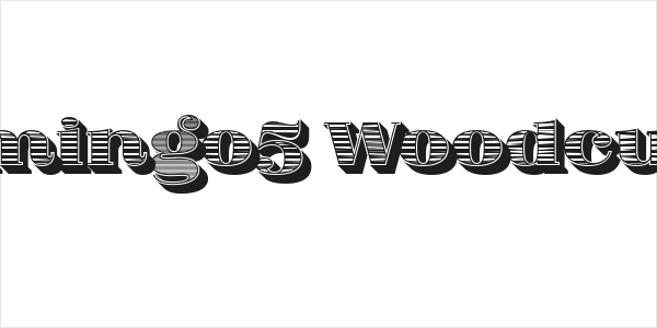 Fat Flamingo5 Woodcut Black Logo