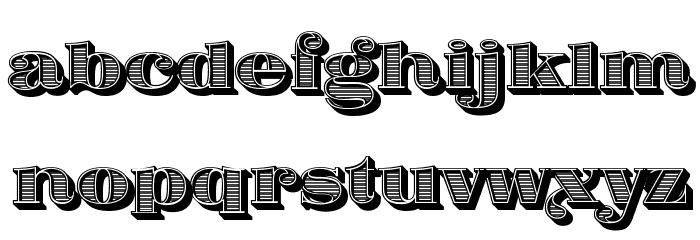 Fat Flamingo5 Woodcut Inner Font LOWERCASE