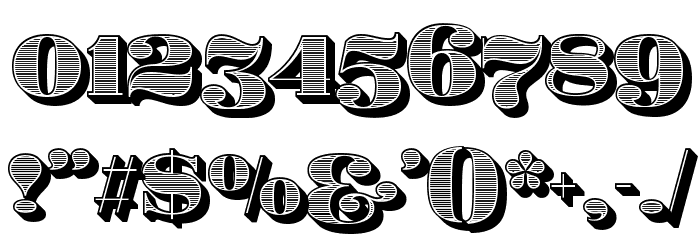 Fat Flamingo5 Woodcut Font OTHER CHARS