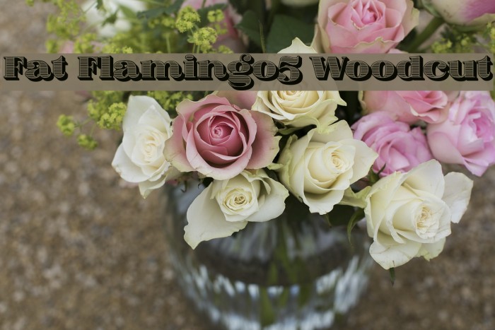 Fat Flamingo5 Woodcut Font examples