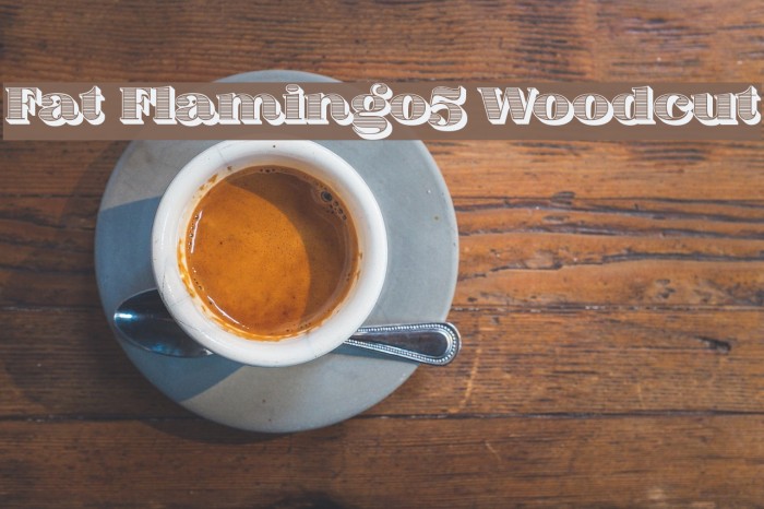 Fat Flamingo5 Woodcut Font examples