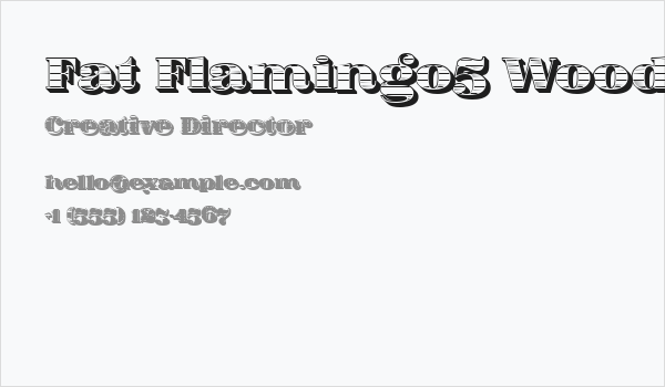 Fat Flamingo5 Woodcut Business Card