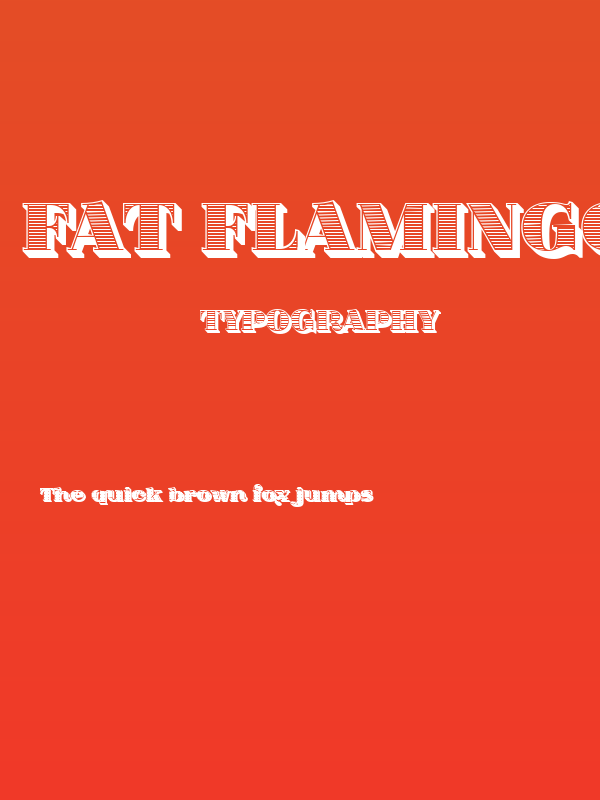 Fat Flamingo5 Woodcut Poster