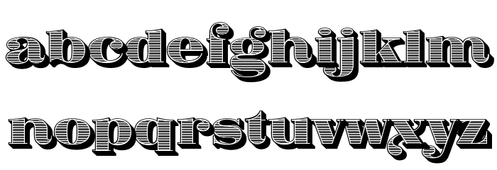 Fat Flamingo5 Woodcut Font LOWERCASE