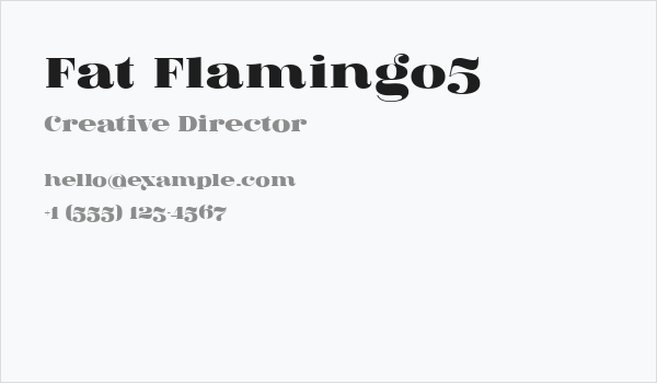 Fat Flamingo5 Business Card