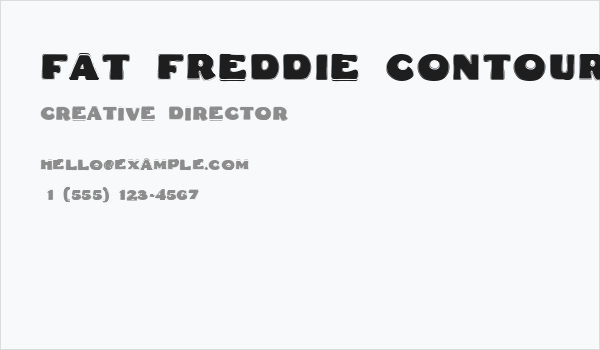 Fat Freddie Contour Business Card