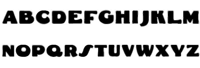 Fat Freddie Contour Font LOWERCASE