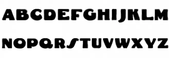 Fat Freddie Contour Font LOWERCASE