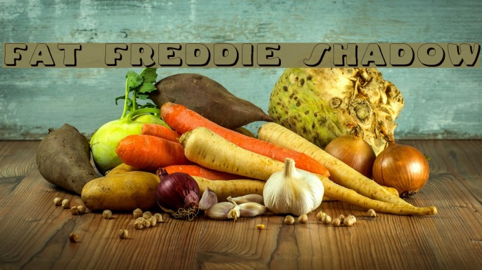 Fat Freddie Shadow Font examples
