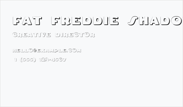 Fat Freddie Shadow Business Card