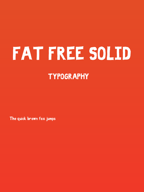 Fat Free Solid Poster