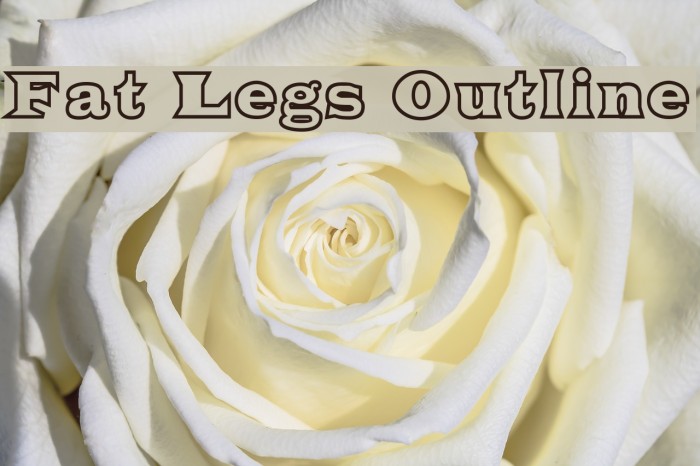 Fat Legs Outline Font examples