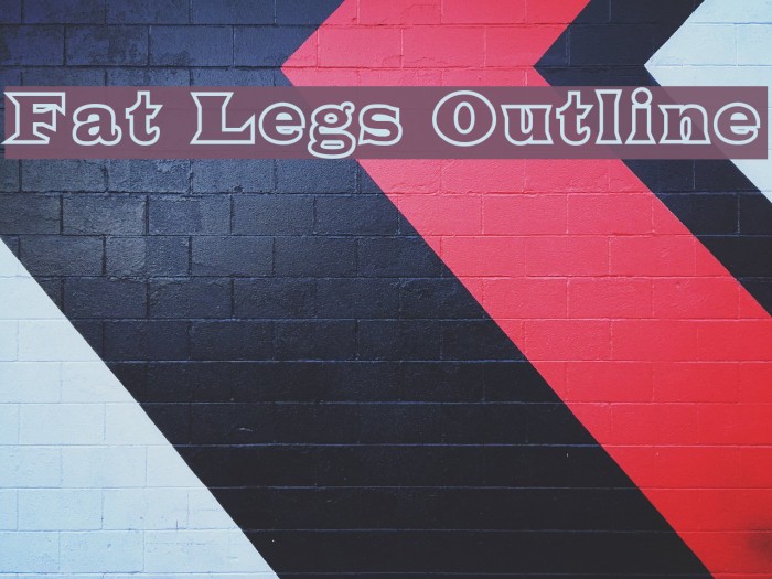 Fat Legs Outline Font examples