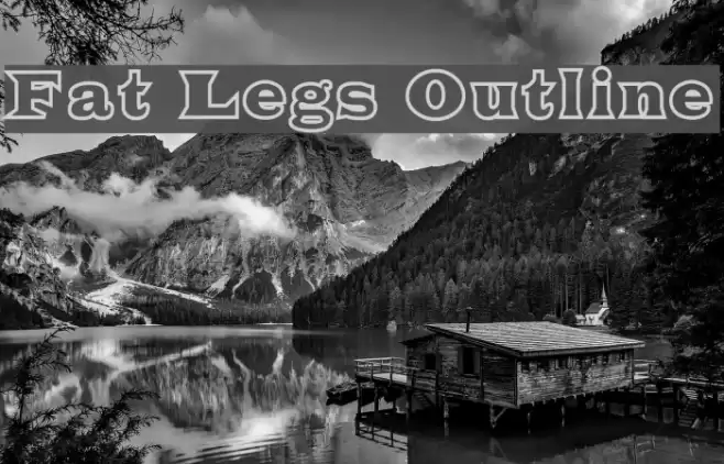 Fat Legs Outline Font examples