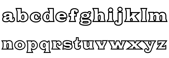 Fat Legs Outline Font LOWERCASE