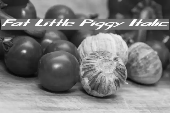 Fat Little Piggy Italic Font examples