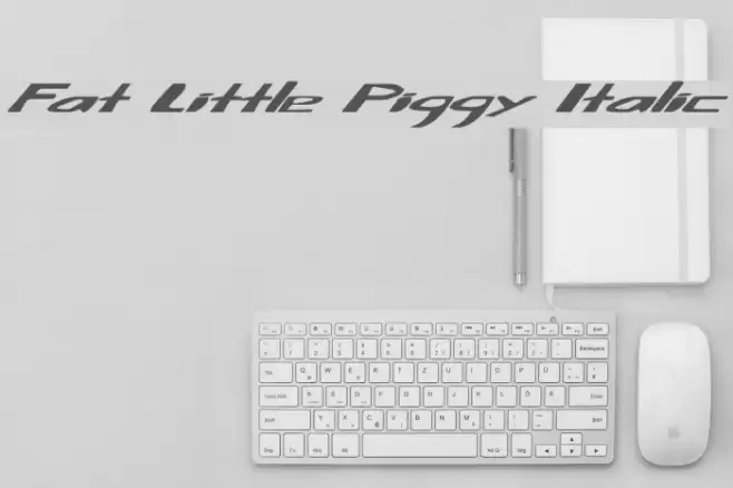Fat Little Piggy Italic Font examples