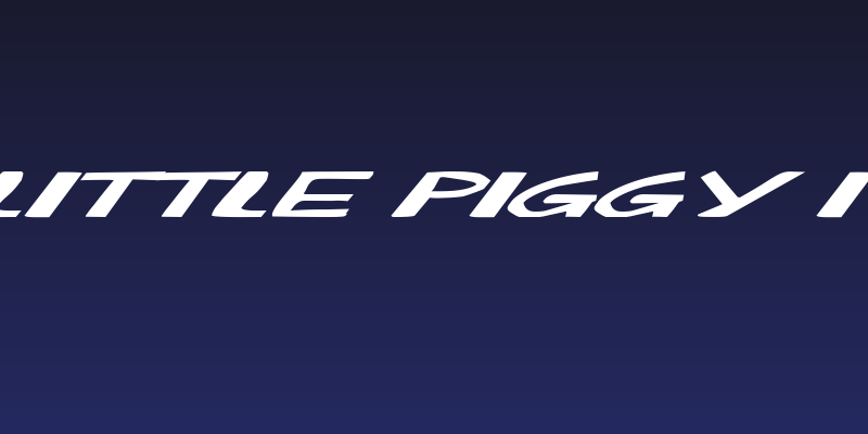 Fat Little Piggy Italic Social Header