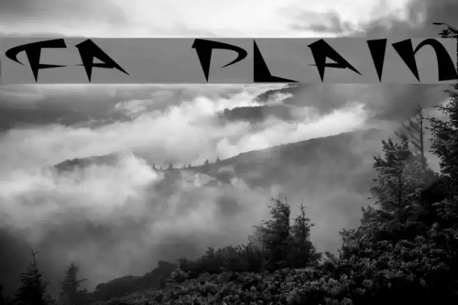 Fat Plain Font examples